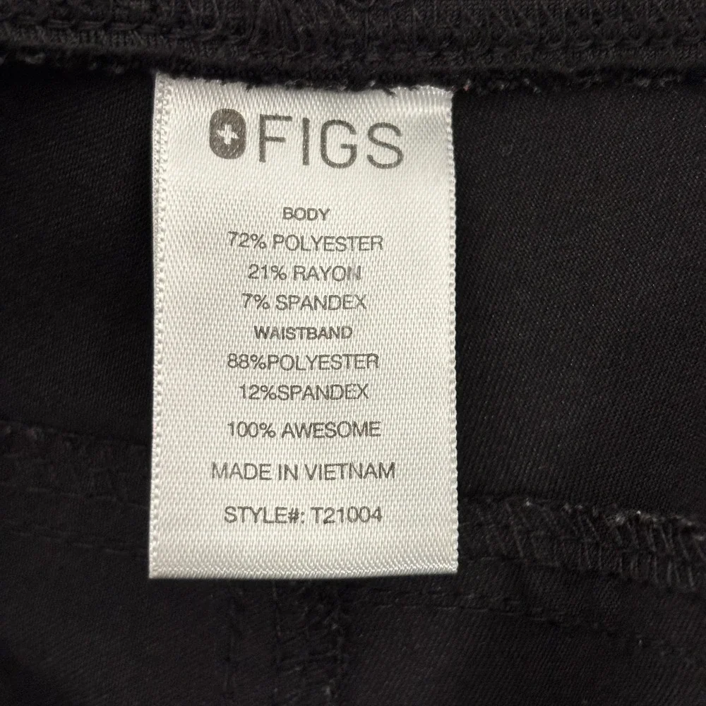 FIGS Scrub Pants Mens 2XL Black Technical Collection Drawstring Cargo‎ T21004